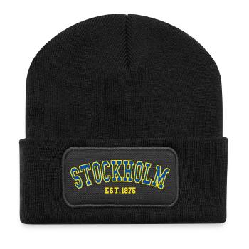 Stockholm Est.1975 - Recycled Patch Beanie - black - Front