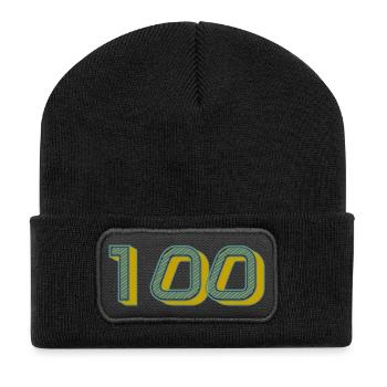 100. 100 ANS. 100e ANNIVERSAIRE. ANNIVERSAIRE 100  - Beanie recyclé à patch - noir - Devant