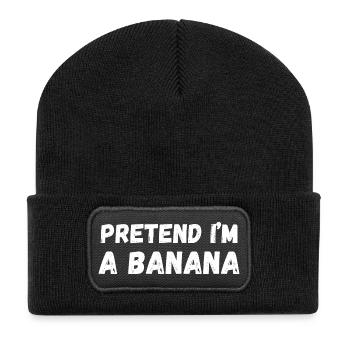 Pretend I'm a Banana - Recycled Patch Beanie - black - Front
