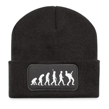 Evolution Music Rock Bass Guitarist Guitar - Recycled Patch Beanie - dark grey - Front