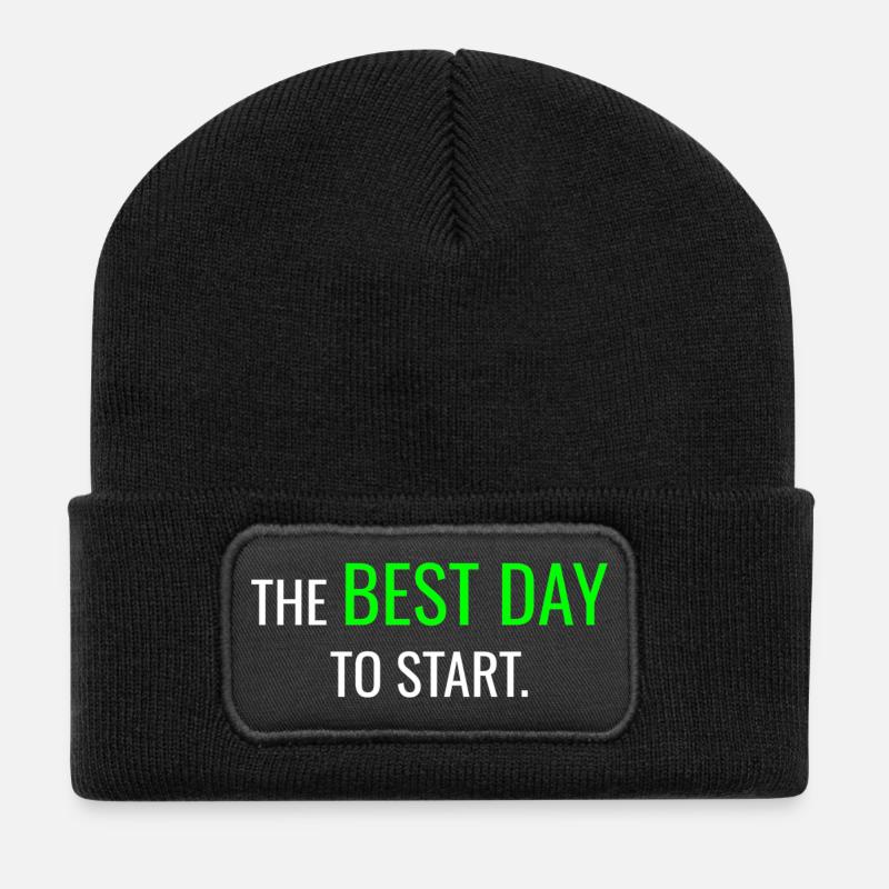 Concevez vos rêves aujourd'hui. - Beanie recyclé à patch - noir