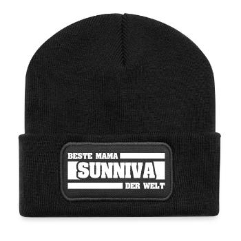 Sunniva as a mother - Recycled Patch Beanie - black - Front