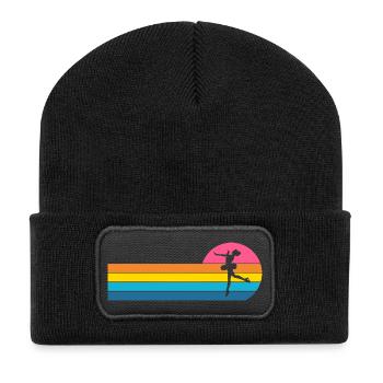 Patineur artistique - Beanie recyclé à patch - noir - Devant