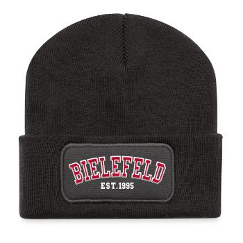 Bielefeld gegründet 1995 - Recycelte Patch Beanie - Dunkelgrau - Vorne