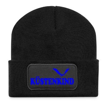 Enfant côtier - Beanie recyclé à patch - noir - Devant