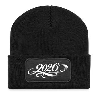 2026 year - Recycled Patch Beanie - black - Front