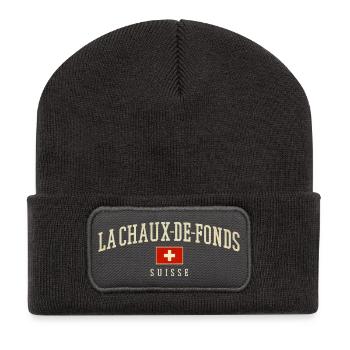 Blason suisse de la Chaux-de-Fonds - Beanie recyclé à patch - charbon - Devant