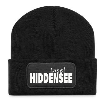 HIDDENSEE - Recycelte Patch Beanie - Schwarz - Vorne