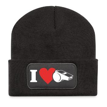 Les sauveteurs adorent les nageurs sauveteurs - Beanie recyclé à patch - charbon - Devant