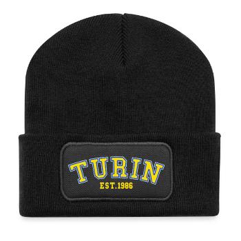 Turin Est. 1986 - Recycled Patch Beanie - black - Front