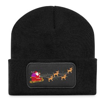 Chihuahua Chihuahueño Santa Claus - Recycelte Patch Beanie - Schwarz - Vorne