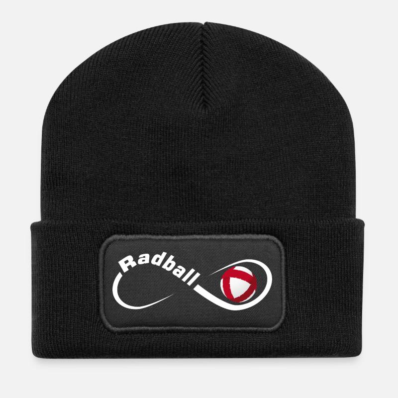 Radball, Cycleball, Hallenradsport - Recycelte Patch Beanie - Schwarz