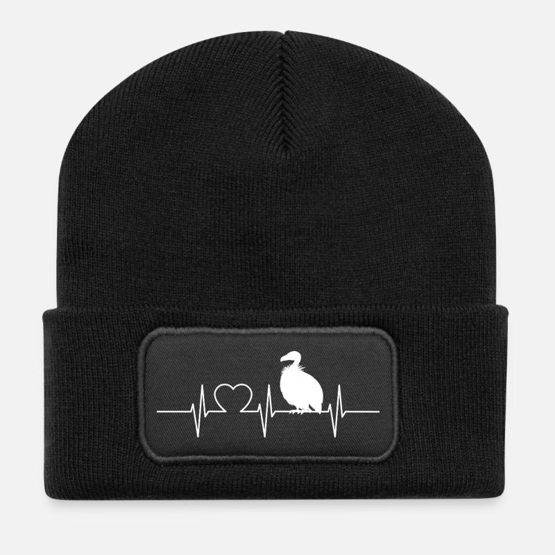 Vautour - Beanie recyclé à patch - noir