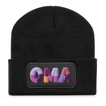 Granny Patchwork Letters Top Trend - Recycled Patch Beanie - black - Front