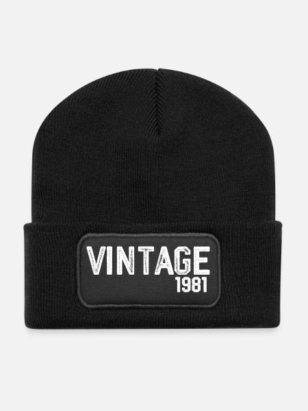 Vintage 1981 - Recycled Patch Beanie - black