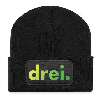 3. Geburtstag Kindergeburtstag Drei - Recycelte Patch Beanie - Schwarz - Vorne