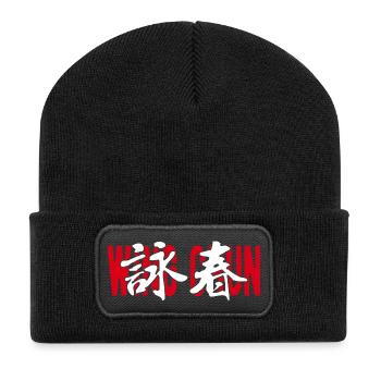 Wing Chun Chinese Martial Art - Recycled Patch Beanie - black - Front