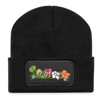 Flowers Garden Magic - Recycled Patch Beanie - black - Front