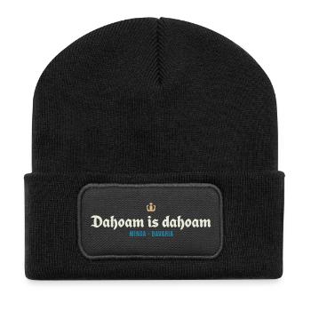Dahoam is dahoam - Recycled Patch Beanie - black - Front
