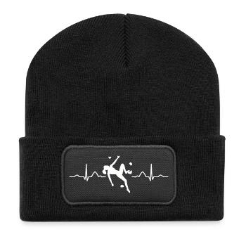 Boulderer heartbeat Bouldering Bouldering - Recycled Patch Beanie - black - Front