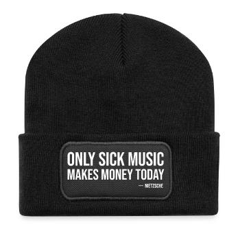 Only sick music makes money today by Nietzsche  - Recycled Patch Beanie - black - Front