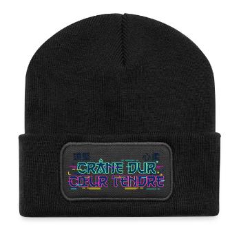 Cyber Japan - Crâne dur Cœur tendre - Beanie recyclé à patch - noir - Devant