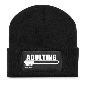Official Adult 18th Birthday Gift 18 Years Old - Recycled Patch Beanie - black - Front
