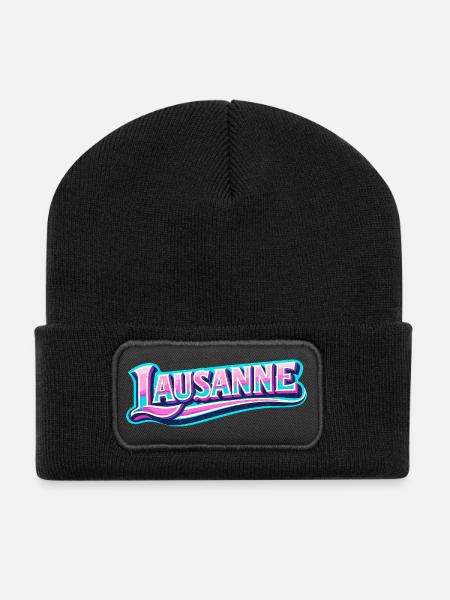 Lausanne - Recycled Patch Beanie - black