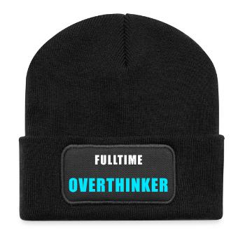 Humour de chemise de réfléchisseur à plein temps - Beanie recyclé à patch - noir - Devant