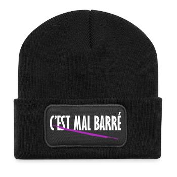 C'est mal barré - Beanie recyclé à patch - noir - Devant