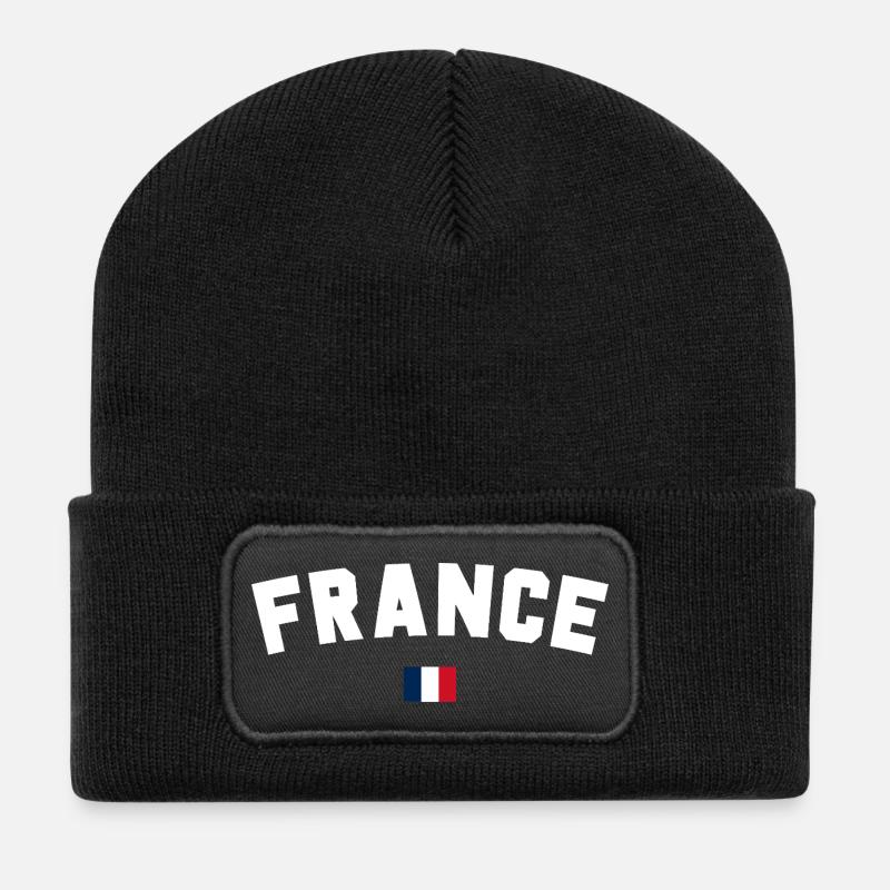 France - Recycled Patch Beanie - black