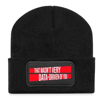 Ce n’était pas très axé sur les données de ta part, nerd drôle - Beanie recyclé à patch - noir - Devant