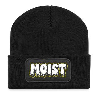 Moist Fat Font Wordmark - Recycled Patch Beanie - black - Front