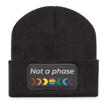 LGBTQ_-_Not_a_Phase - Recycelte Patch Beanie - Dunkelgrau - Vorne