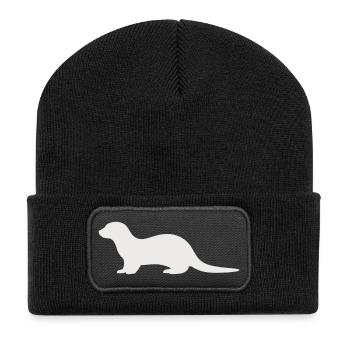 otter_tier_1 - Beanie recyclé à patch - noir - Devant