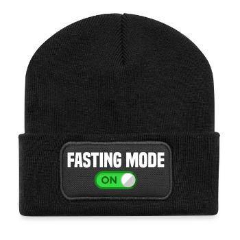 Fasting Mode On Toggle Graphic Tee - Recycled Patch Beanie - black - Front