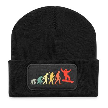 Snowboard Evolution for snowboarders - Recycled Patch Beanie - black - Front