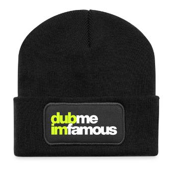 DUB ME I'M FAMOUS - Recycelte Patch Beanie - Schwarz - Vorne