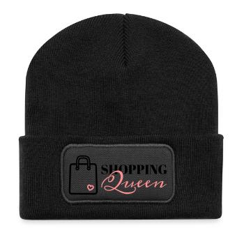 Shopping Queen Bag - Recycelte Patch Beanie - Schwarz - Vorne