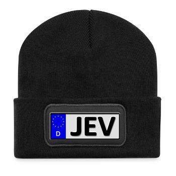 Jever Kennzeichen - Recycelte Patch Beanie - Schwarz - Vorne