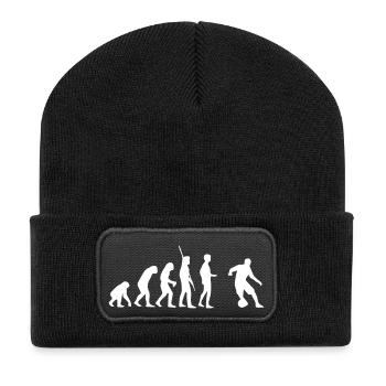 Evolution Fussball - Recycelte Patch Beanie - Schwarz - Vorne
