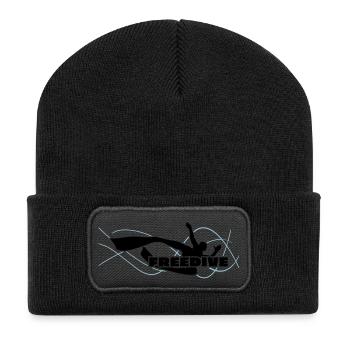 Bi-Fin Freedive Apnoetaucher - Recycelte Patch Beanie - Schwarz - Vorne