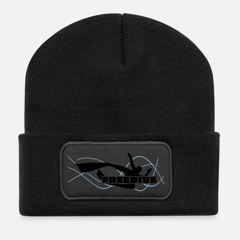Bi-Fin Freedive Apnea - Recycled Patch Beanie - black