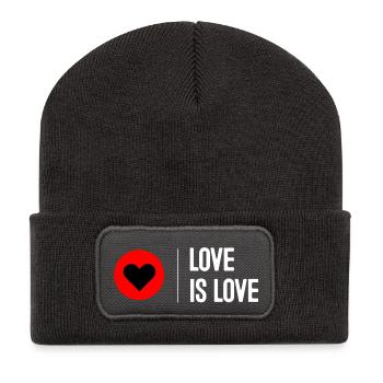 Love is Love - Recycelte Patch Beanie - Dunkelgrau - Vorne