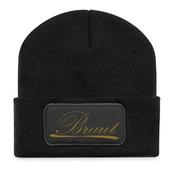 Braut - Recycelte Patch Beanie - Schwarz - Vorne
