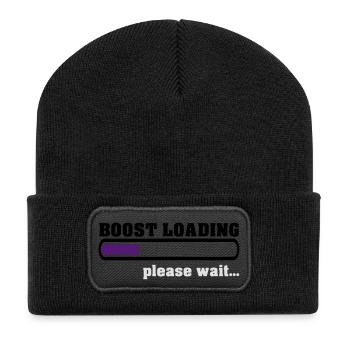 Boost Loading Please Wait - Recycelte Patch Beanie - Schwarz - Vorne