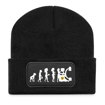 Humor Manip Block Radio für Frauen Radiologie - Recycelte Patch Beanie - Schwarz - Vorne