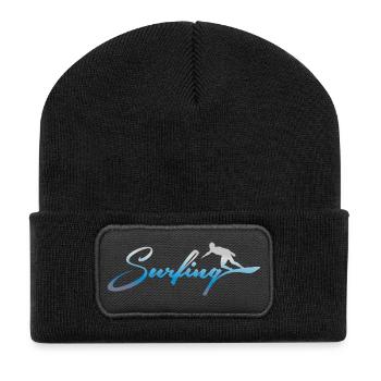 SURFING, SURFING - Recycled Patch Beanie - black - Front