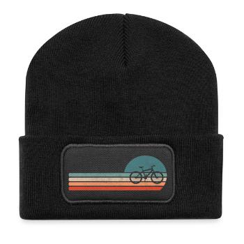 Vélo Rétro Triathlon Cyclisme Cool - Beanie recyclé à patch - noir - Devant