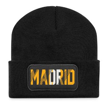 Madrid - Recycelte Patch Beanie - Schwarz - Vorne